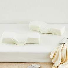 리브맘 홈 3D 메모리폼 쿨쿨 베개, 매쉬베이지, 2개