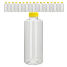 미르코리아 투명 페트 프리미엄 옐로우캡 음료병, 900ml, 18개