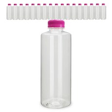 mir 透明PET高級CU紫色瓶蓋飲料瓶, 900ml, 18個