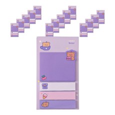 Maket Gamseong 動物角色貼紙便條紙, 15個, 熊, 1入