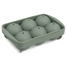 Inkok矽膠圓形冰模(6個), 1個, 橄欖綠