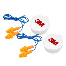 쓰리엠 재사용 이어플러그 끈형 주황, 2개, 1쌍