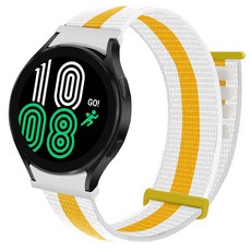 갤럭시워치 4 / 5 / 6 전용 스포츠루프 시계줄 스트랩 커브형 20mm, GSL26 라인옐로우, 4cm