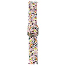 ZELSEN 智慧手錶矽膠彩繪運動錶帶 20mm, 4cm, P2 粉紅雲朵