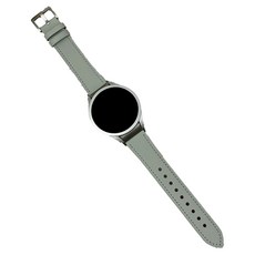 Galaxy Watch 4 / 5 / 6 專用皮革錶帶 弧形 20mm, GL2 灰色, 4cm