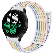 Galaxy Watch 4 / 5 / 6 專用 運動錶環 錶帶 弧形 20mm, 4cm, GSL28 彩虹 + 白色