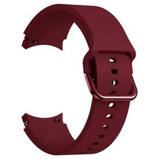 Galaxy Watch 4 / 5 / 6 專用 矽膠運動錶帶 弧形 20mm, 1個, GS7 酒紅色