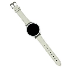 Galaxy Watch 4 / 5 / 6 專用皮革錶帶 弧形 20mm, GL3 白色, 4cm