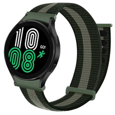 갤럭시워치 4 / 5 / 6 전용 스포츠루프 시계줄 스트랩 커브형 20mm, GSL12 카키 + 그레이, 4cm