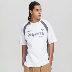 세인트페인 하트 로고 엠블럼 통기성 라인 티셔츠