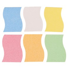 아싸레 S자 펄프 레인보우 스펀지 6종 세트, 1세트