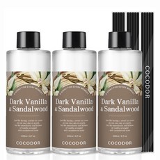 코코도르 디퓨저 리필액 200ml + 리드스틱 5P, 다크바닐라 샌달우드, 3세트
