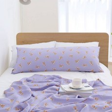 FORHOME 冰兔涼感豐基人造絲直筒長方形身體抱枕長枕套, 混合顏色