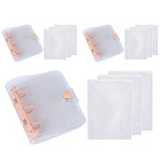 Maket Gamseong 3孔活頁迷你筆記本, 3個, 粉紅色