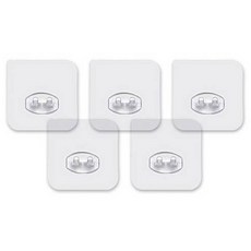 아루아 매직후크 칫솔걸이, 투명, 5개