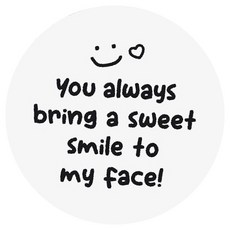 Maket Gamseong 感謝設計裝飾標籤貼紙 圓形訊息, 1個, 50入