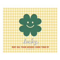 hello moris 微笑幸運草小紙條明信片, 混合顏色, 20個