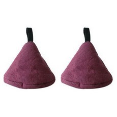 尖頂鍋柄廚房手套, 酒紅色, 2個