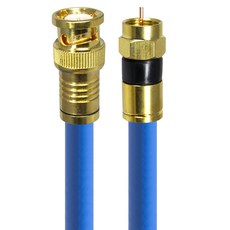 HDtop 韓國製 Gold BNC 轉 RF 5C 同軸電纜 藍色, HT-ZBGBR100 (10m)