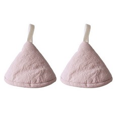 尖頂鍋柄廚房手套, 藕粉色, 2個