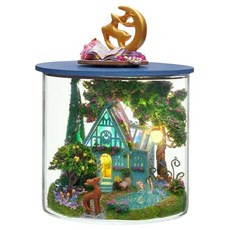 ADICO 迷你瓶 春日花園 微型DIY套組 森林小屋, 混合色, 1個