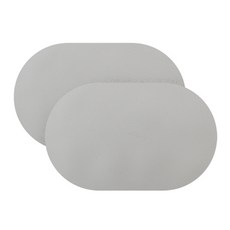 Mariposa 橢圓形矽膠餐墊, 430 x 340 x 1.2 mm, 2個, 奶茶色