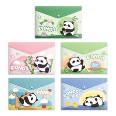 DOnG-A Pms A4 卡扣式角色資料收納文件袋 5件組, 熊貓, 1套