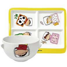 유유 짱구는못말려 세라믹 접시 세트, 1세트, 공기 + 4절접시, 혼합색상