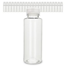 mir 優質PET透明塑膠瓶 350ml, 44個, 瓶子+白色蓋子