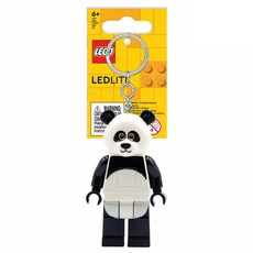 LEGO 迷你人偶鑰匙圈燈 熊貓人, 黑色, 1個
