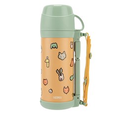 THERMOS 膳魔師 Zero per zero strong杯蓋型保溫瓶 FFW-1003KC, 1個, 動物款, 1L