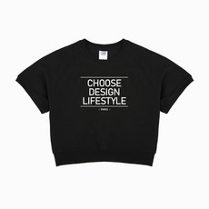 에어플레인 라이프스타일 크롭 반팔 맨투맨