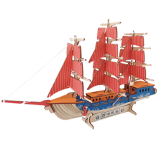 써뉴즈 시니어 스마트 브레인 선박 3D 입체퍼즐, 77피스, 10호, 1개