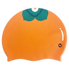 Moa Sports 水果雙面矽膠泳帽, 柿子, 1個