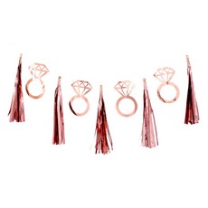 PartyPang 鑽石戒指流蘇掛旗, 1個, 玫瑰金