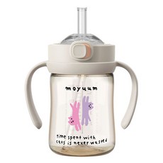 모윰 PPSU 올인원 원터치 빨대컵, 170ml, 1개, 그레이 170ml, 1개, 그레이