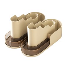 코히모 다용도 책상정리 소품 수납함 4W227 2p, 크림