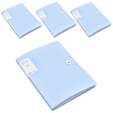 PEONIST 文件試卷透明文件夾, 01 藍色, 4個