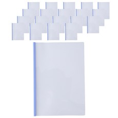 PEONIST 粉彩馬卡龍色系滑動文件夾, 20個, 05 藍色