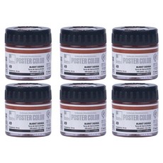 신한화구 전문가 포스터 컬러 Jar 번트 시에나 6p, 40ml, 1색