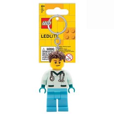 LEGO 迷你人偶鑰匙圈燈 男護士 KE194H, 天藍色等