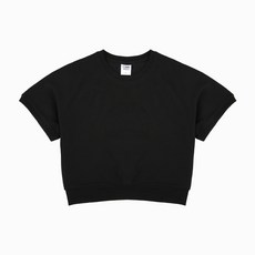 에어플레인 여성용 무지 크롭 반팔 맨투맨