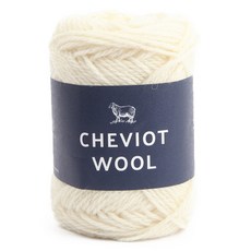 다루마 브랜드얀 체비엇 울 뜨개실, 01 크림, 1개