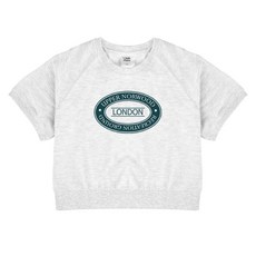 에어플레인 런던 크롭 반팔 맨투맨