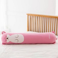 JONi Mungjji 棉質長抱枕 + 枕套枕芯組, L粉紅色