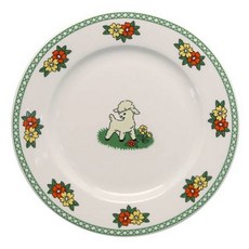 1537 韓國產盤子復古鍍金甜點前菜盤, 復古小羊, 1個