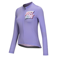 nsr 女款Club Just Ride 3長袖車衣, 數位薰衣草, 1個