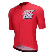 nsr 男款Club Just Ride 3短袖車衣, 艷麗紅