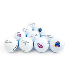 Saintnine 角色混合再生高爾夫球 特A級, 1個, 白色混合