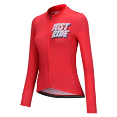 nsr 女款Club Just Ride 3長袖車衣, 艷麗紅, 1個
